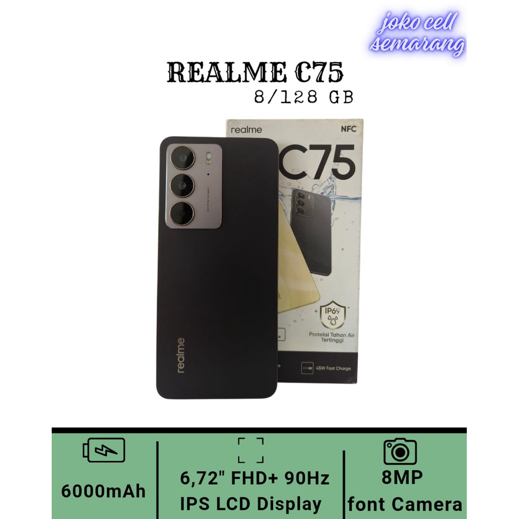 REALME C75 8/128 handphone second