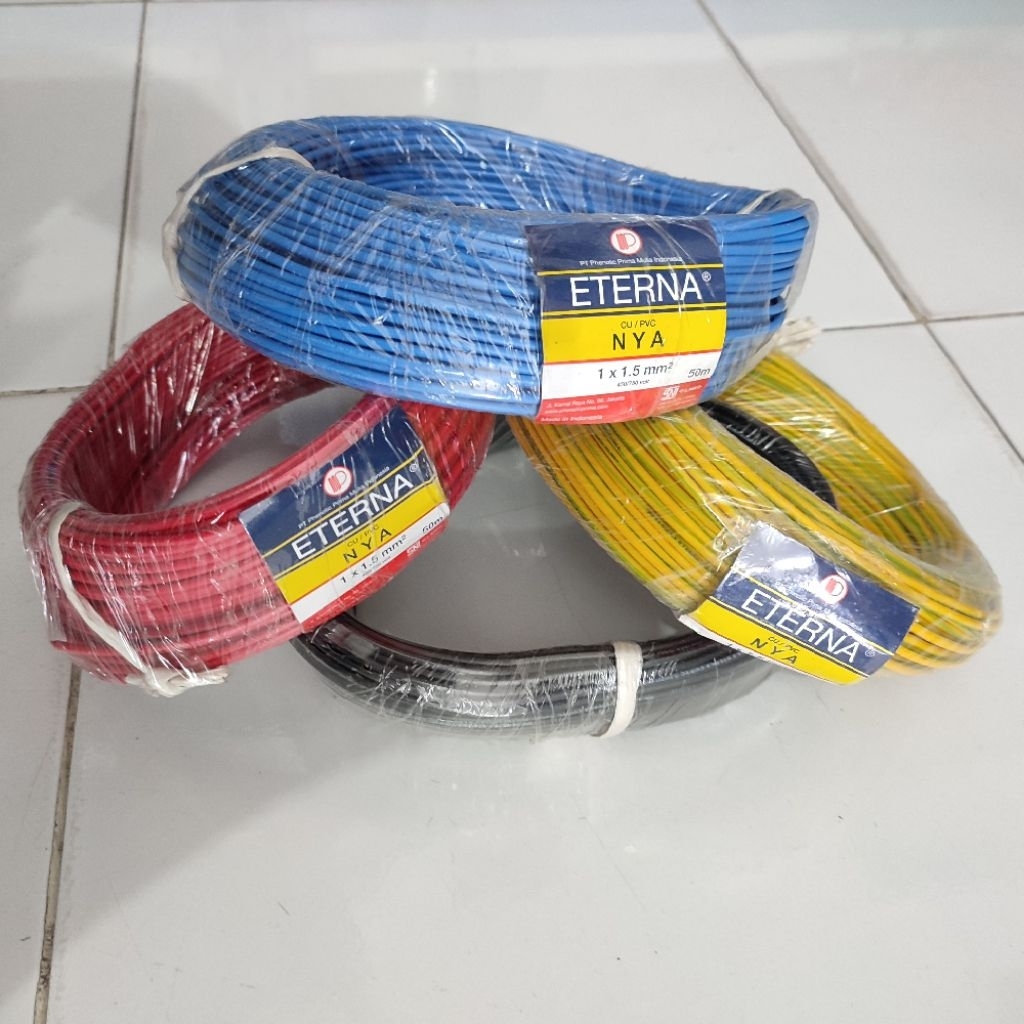 Kabel Engkel Kabel Listrik NYA 1,5 50 meter Eterna