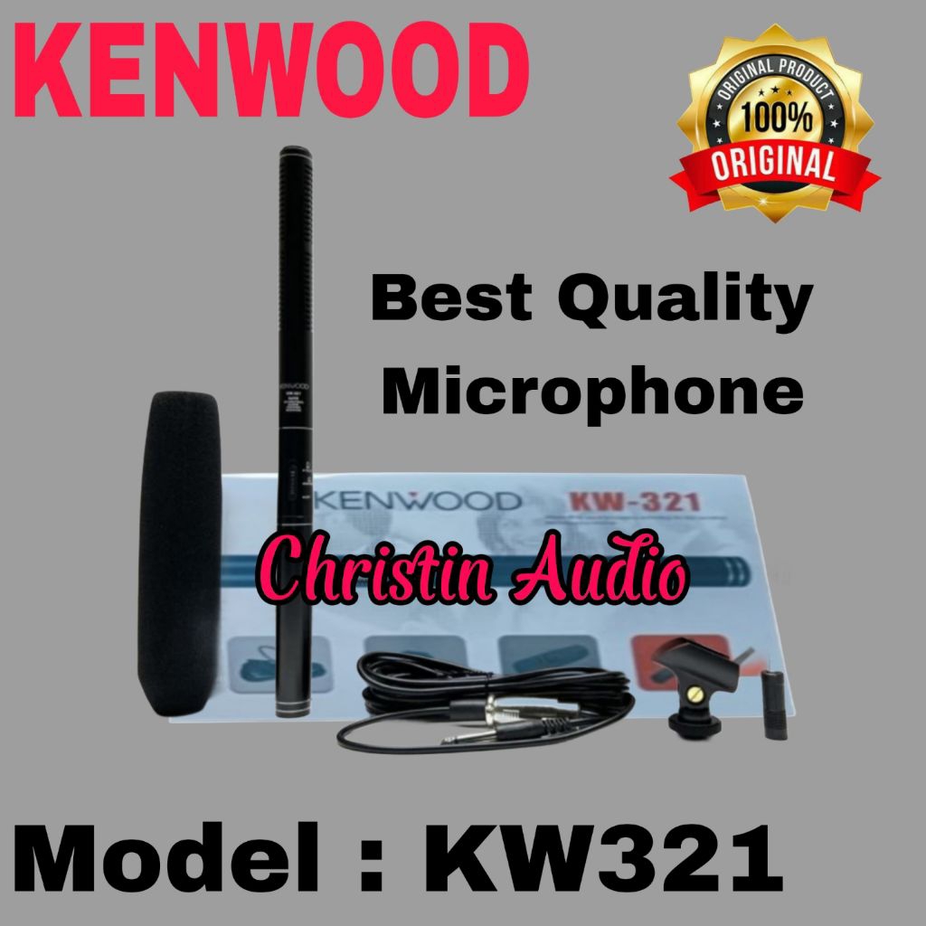 Mic Kabel Condenser ShotGun Kenwood KW321 / KW 321 Best Quality Microphone Original