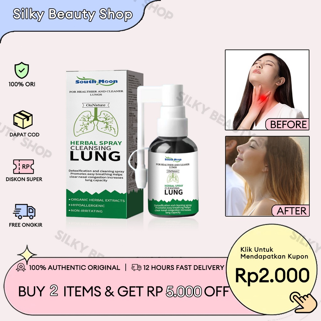 South Moon Semprotan Tenggorokan Herbal 20ml Untuk Melegakan Tenggorokan Dan Hidung Tidak Nyaman Sem