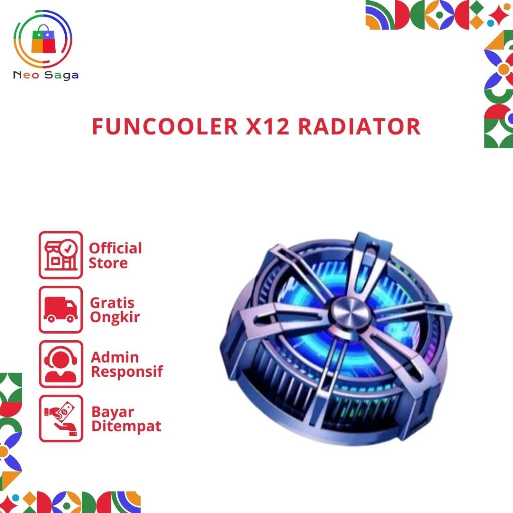 Funcooler X12 Radiator Pendingin HP Magnet Fan Cooler Cooling Fan HP