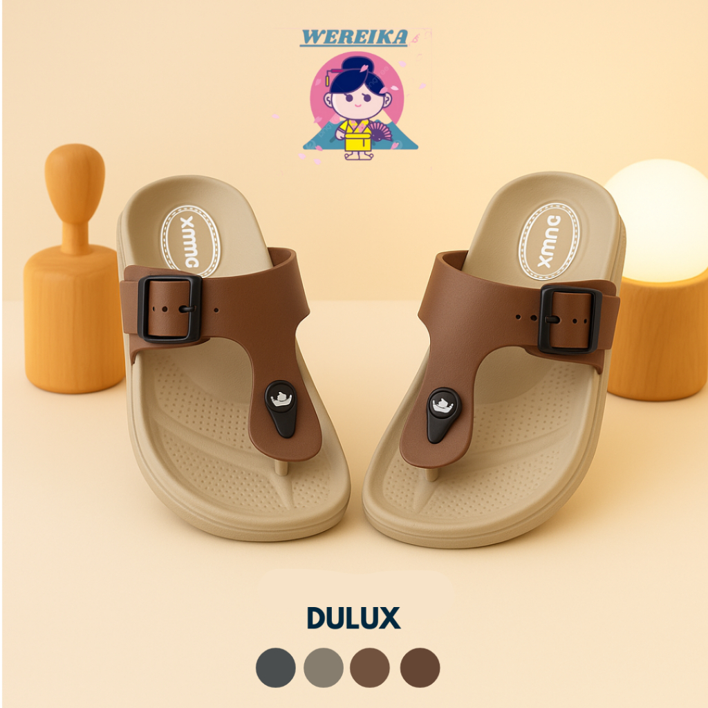 WEREIKA (Size 25-44) VARO Dulux 213 Sandal Anak Karet Jepit Sandal Wanita Sandal Pria Polos
