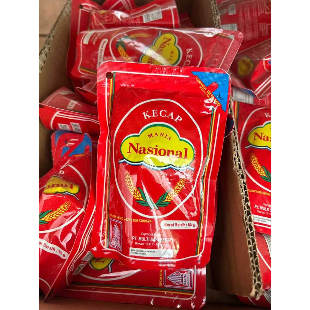 Kecap Manis Nasional 80g | Sweet Soy Sauce | Kecap Manis Sachet | Saus Kecap | Kecap Manis
