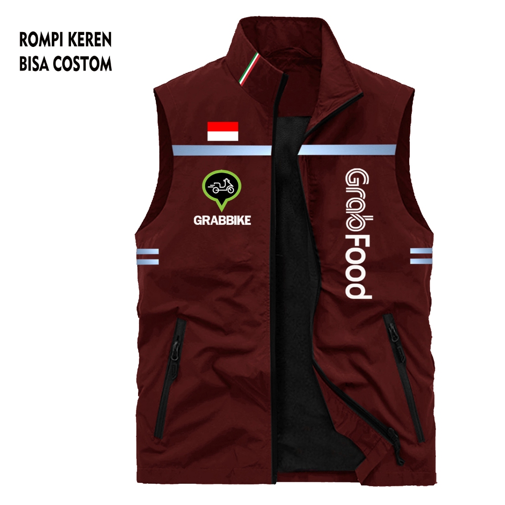 Rompi Grab | Vest Ojol | Rompi Grab Driver | Jaket Grab Original