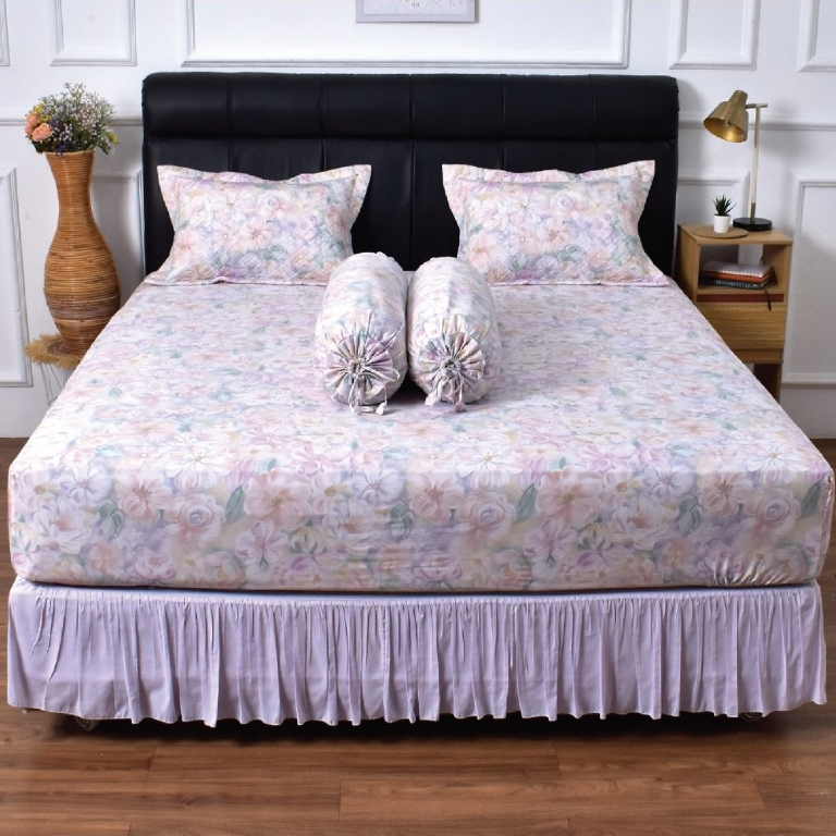Soraya Bedsheet Sprei Karet Katun Jepang Uk. 160x200x30cm dan Uk.180x200x30cm