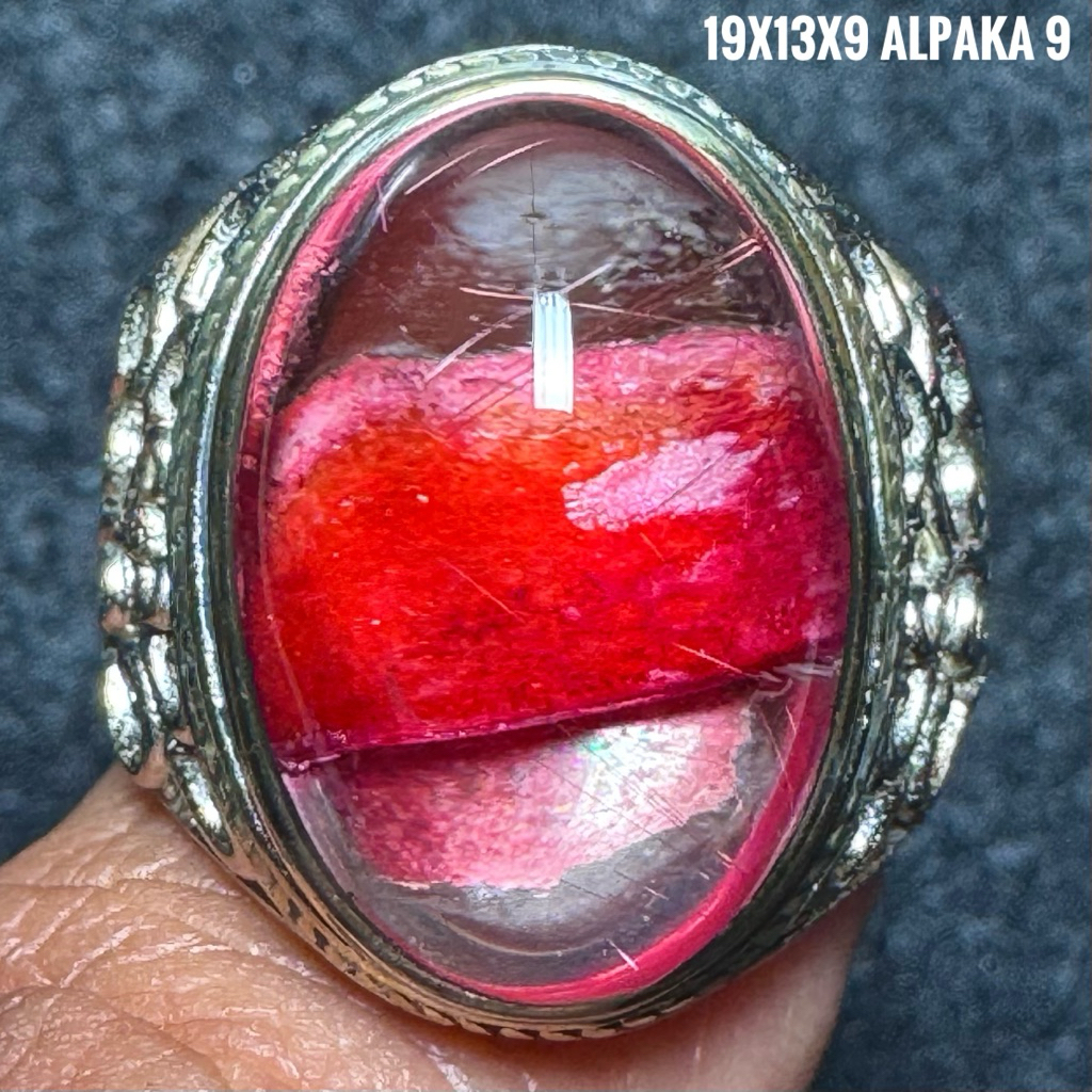 Cincin Batu Akik Natural Kecubung Karang (Asli Alam)