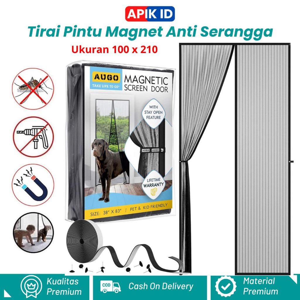 Tirai Pintu kamar / Tirai Magnet Anti Nyamuk Kawat Nyamuk Hordeng Pintu Anti Serangga