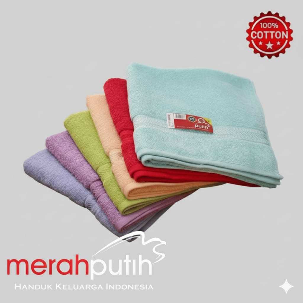Handuk Merah Putih Asli 50X100cm Handuk Anak Handuk Kecil Original Merah Putih