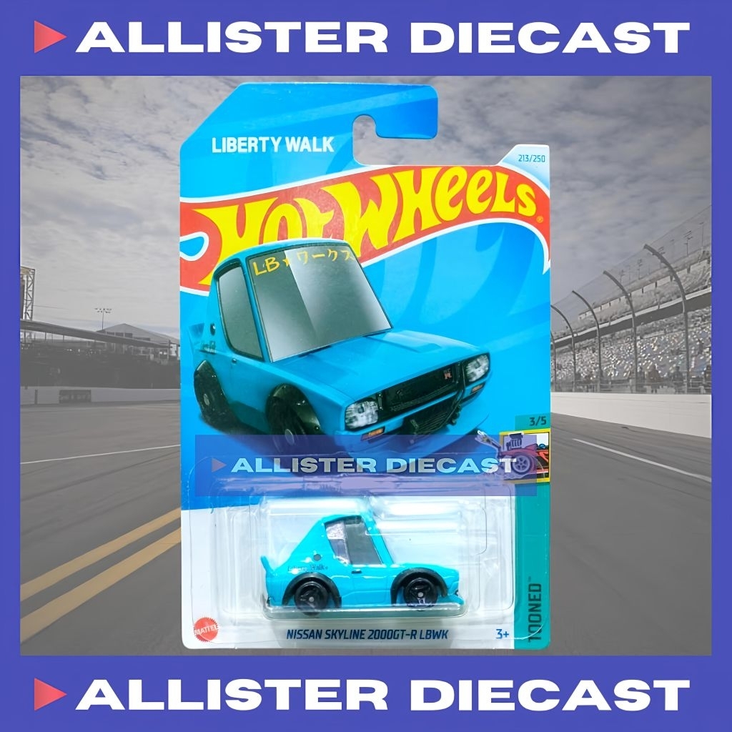 Hot Wheels Nissan Skyline 2000GTR LBWK Biru Hotwheels Nissan Skyline 2000GTR LBWK Blue HW J Imports 