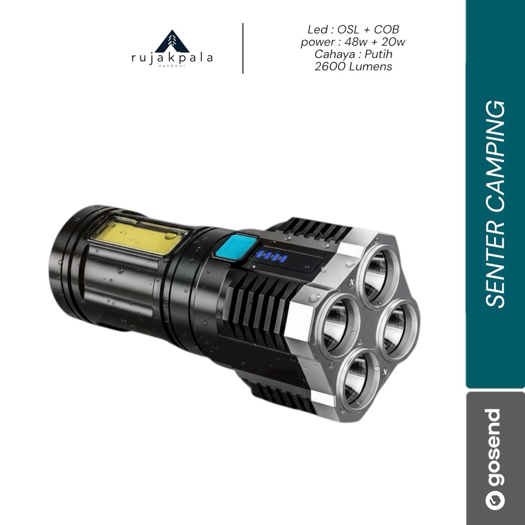 senter charger ZHIYU super terang / senter camping  senter mendaki / senter outdor