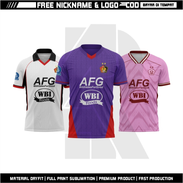 Jersey Persik Kediri Liga Super 2025 - 2026 Terbaru Gratis Pasang Nama dan No Punggung Fullprinting