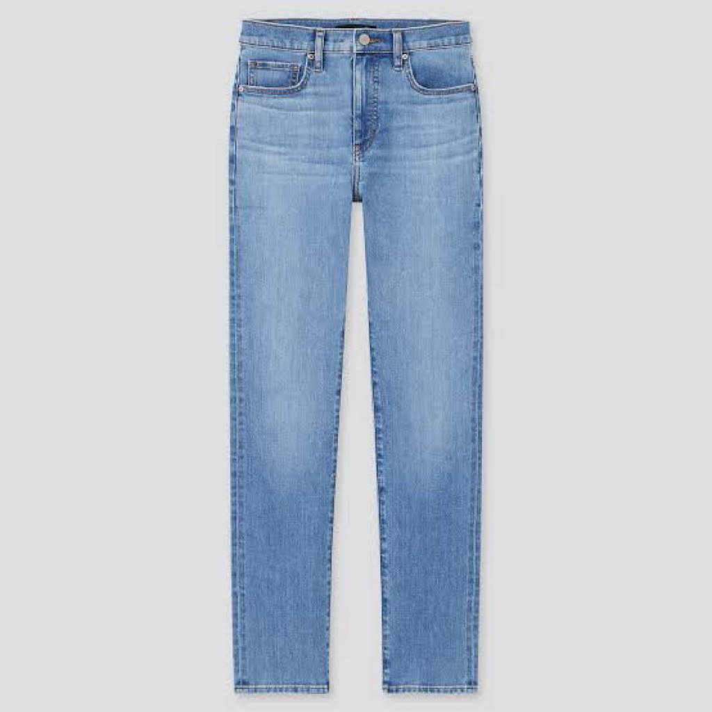 UNIQLO Slim Straight High Rise Jeans in Blue