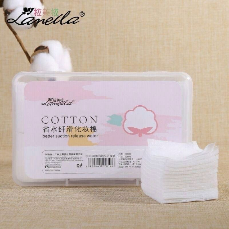 FREE BOX Kapas Toner Kapas Make Up Cotton Karakter Motif isi 1000 Pcs Tipis Premium Kapas Wajah