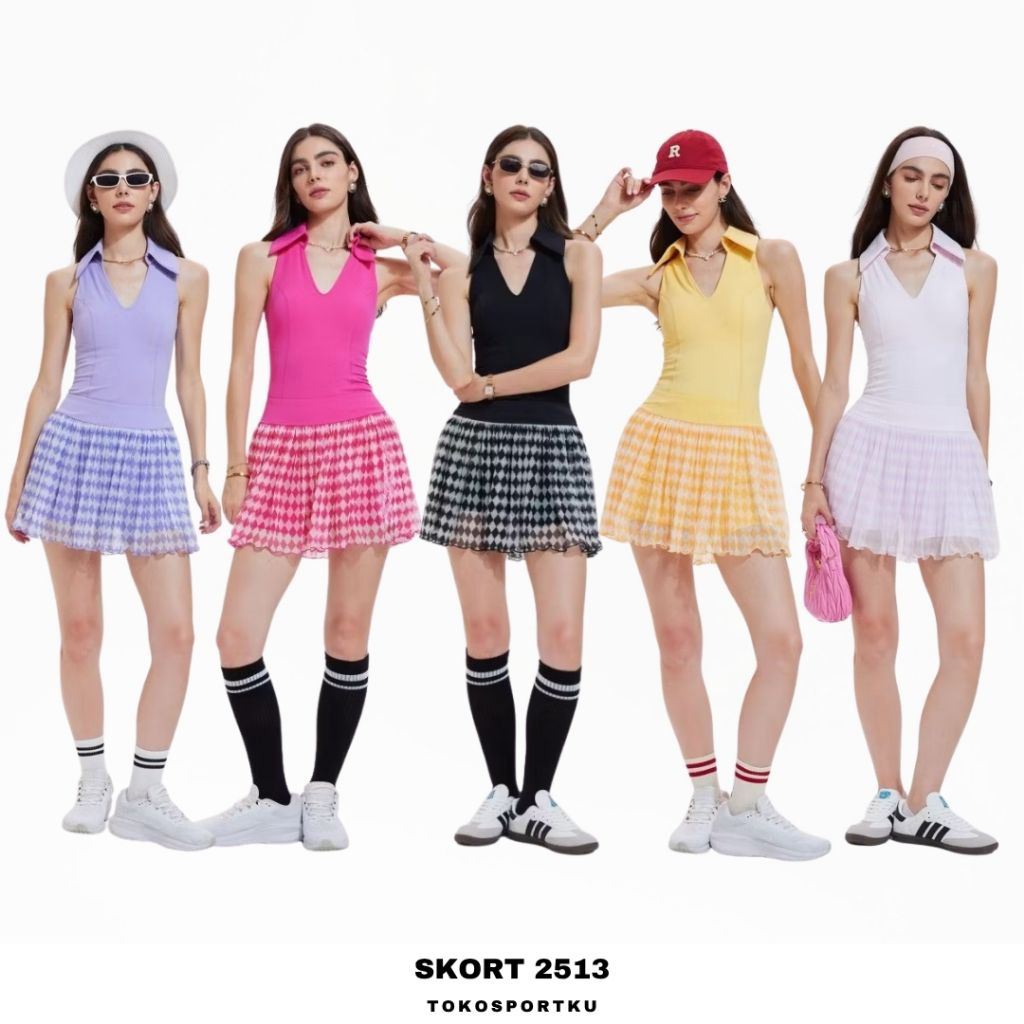 Tokosportku - Skort Tennis Padel Pickleball Rok Celana Olahraga Tennis Padel (RS-2513)