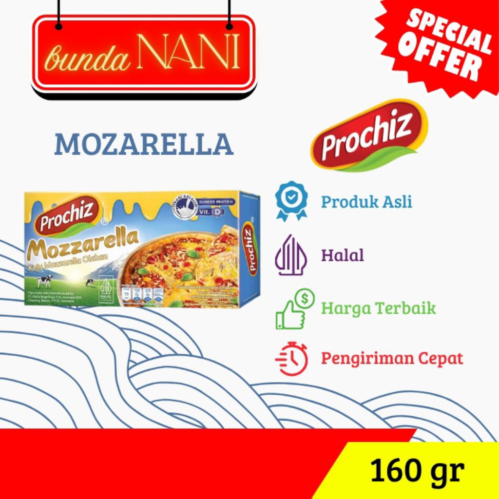 PROMO Prochiz Mozarella 160 gr Keju Mozarella Prochiz Halal