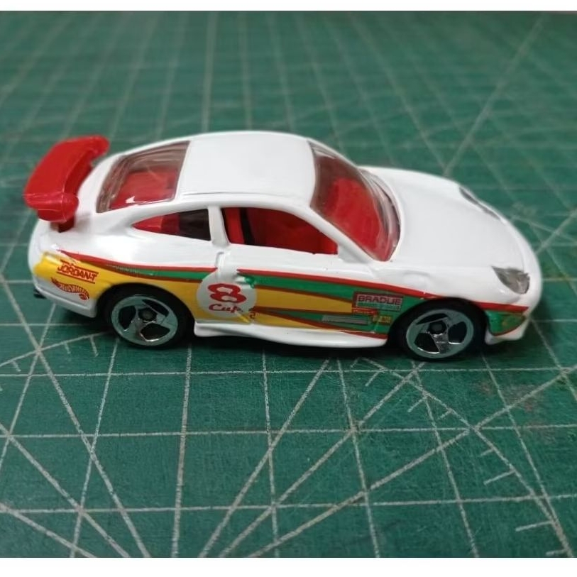 Hot Wheels Porsche 911 GT3 Cup putih - loose tanpa kemasan
