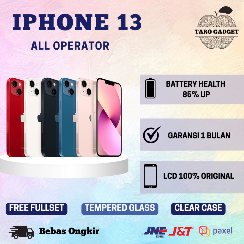 IPhone 13 Inter 256GB All Operator / Wifi Only / Bea Cukai Like New Second Bekas Bonus Tempered Glas