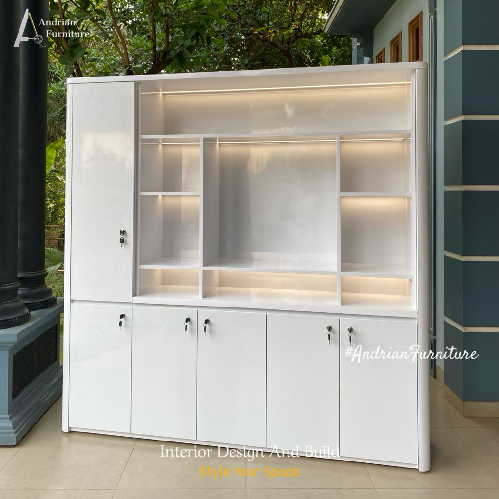 Lemari Office Direktur Minimalis Modern Fin. HPL - Bookcase