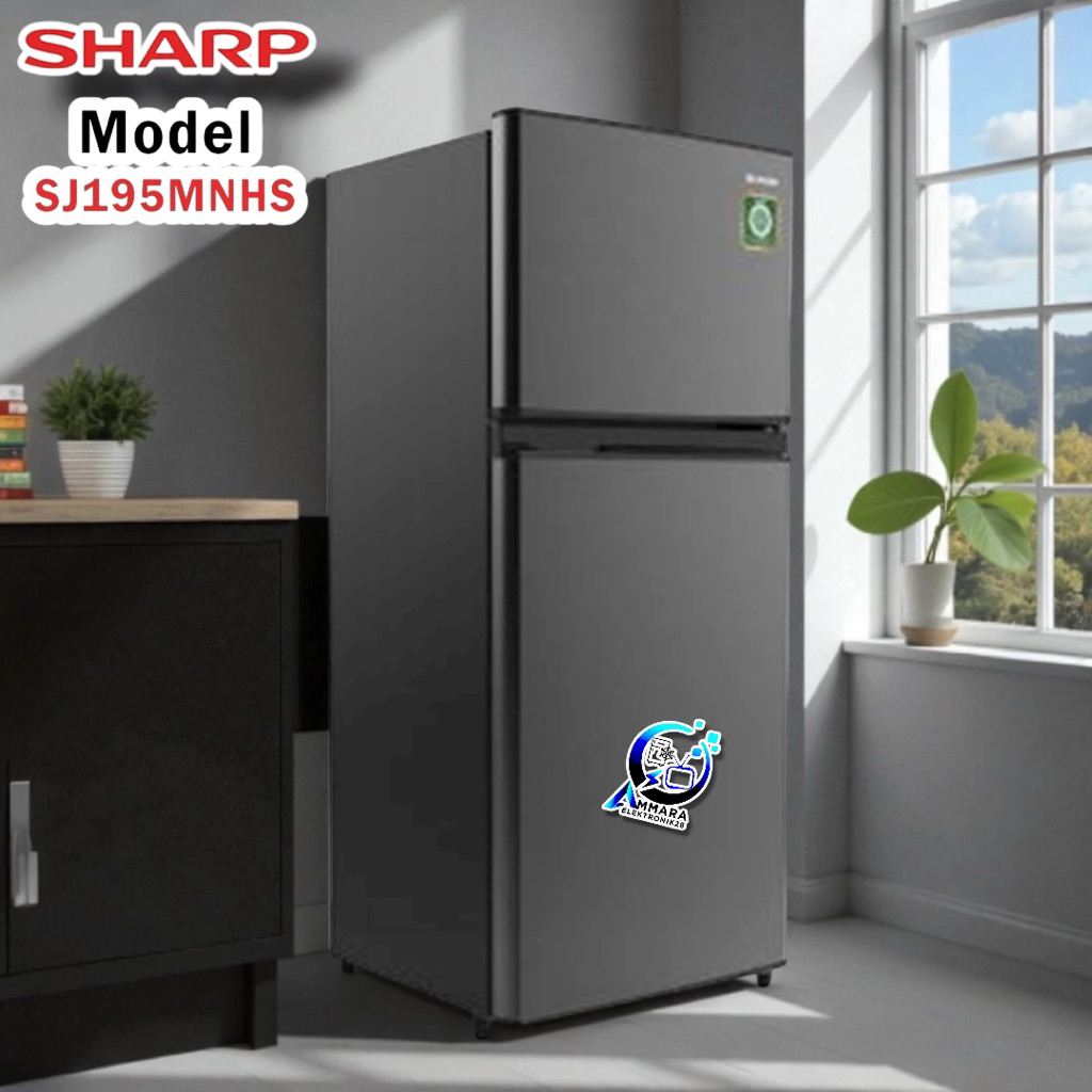 SHARP SJ-195MN-HS Kulkas Lemari Es 2 pintu 172 Liter SJ-195MN-HS / SJ 195MNHS