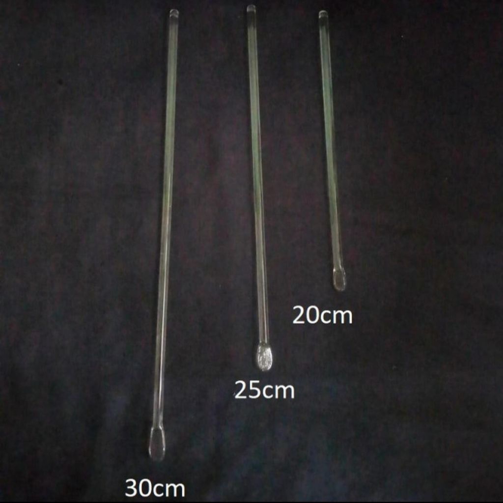 Batang Pengaduk 15cm 20cm 25cm 30cm Spatula Kaca / Glass Stirring Rod – Untuk Praktikum & Riset