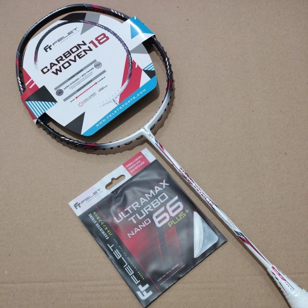 Raket Badminton Felet Carbon Woven 18 Original