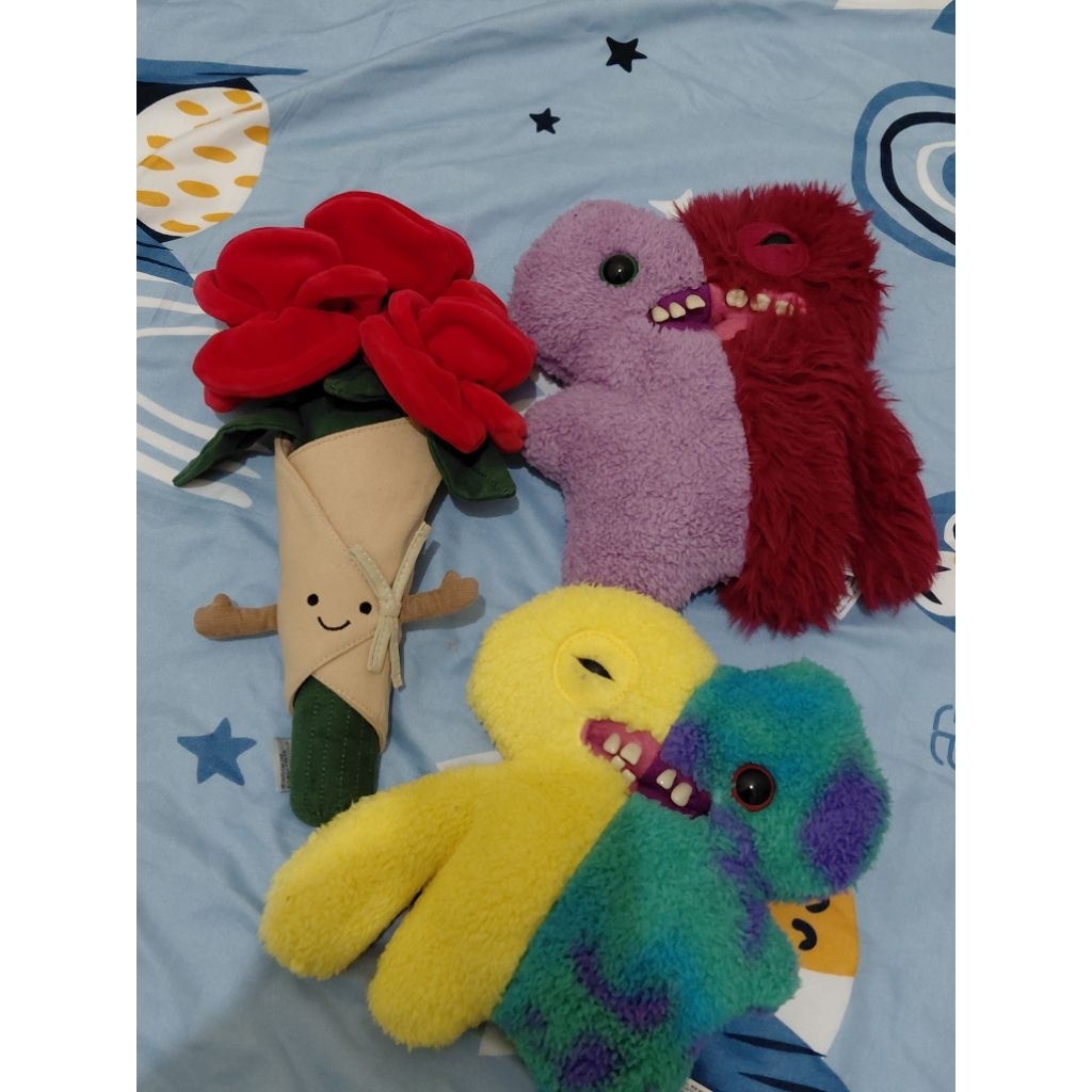 [ ORI ] jellycat rose bouquet | mismatched fuggler | jellycat penguin | jellycat turtle