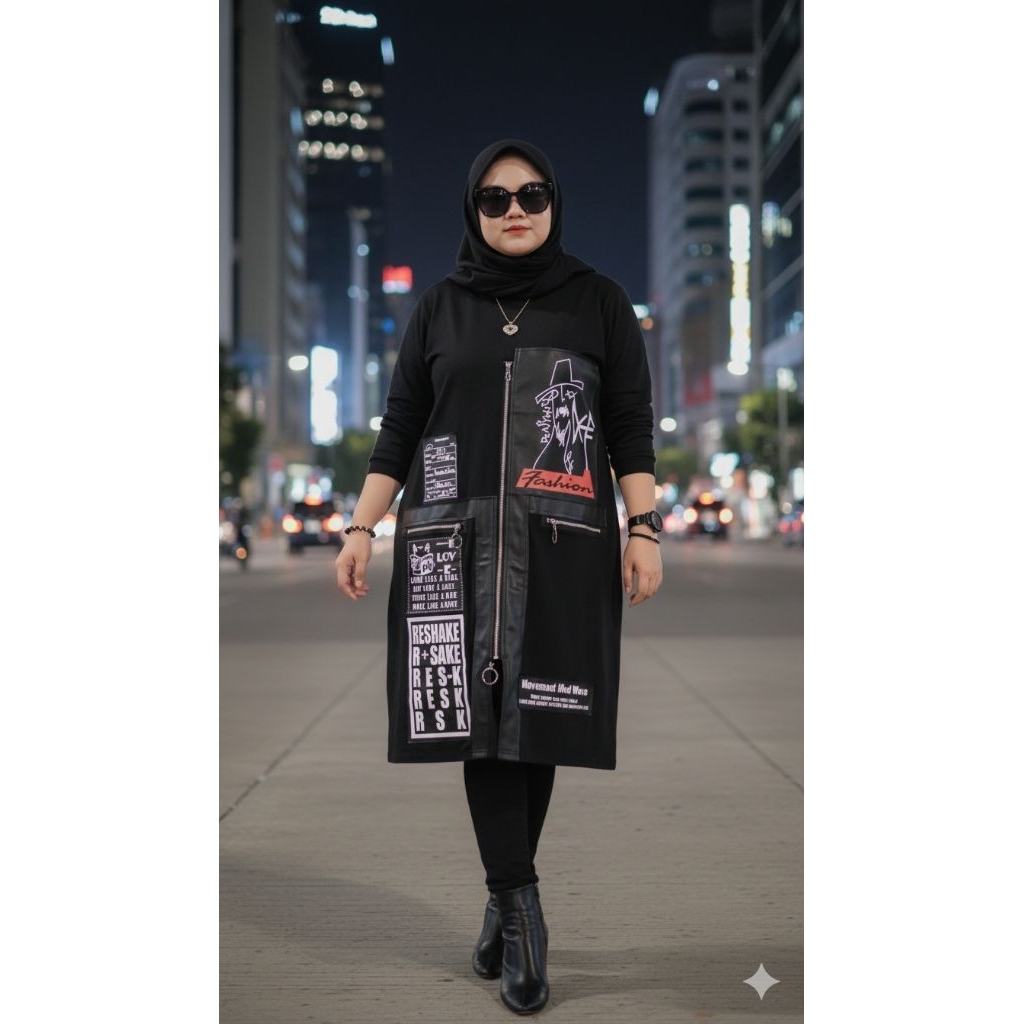 Outer Dress Harajuku Oversize Korean Style Preloved