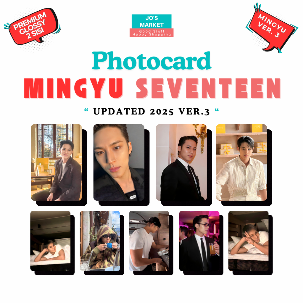 Photocard Mingyu Seventeen Ver.3 Updated 2025 Rare Limited Edition Carat SVT Unofficial Jo's Market