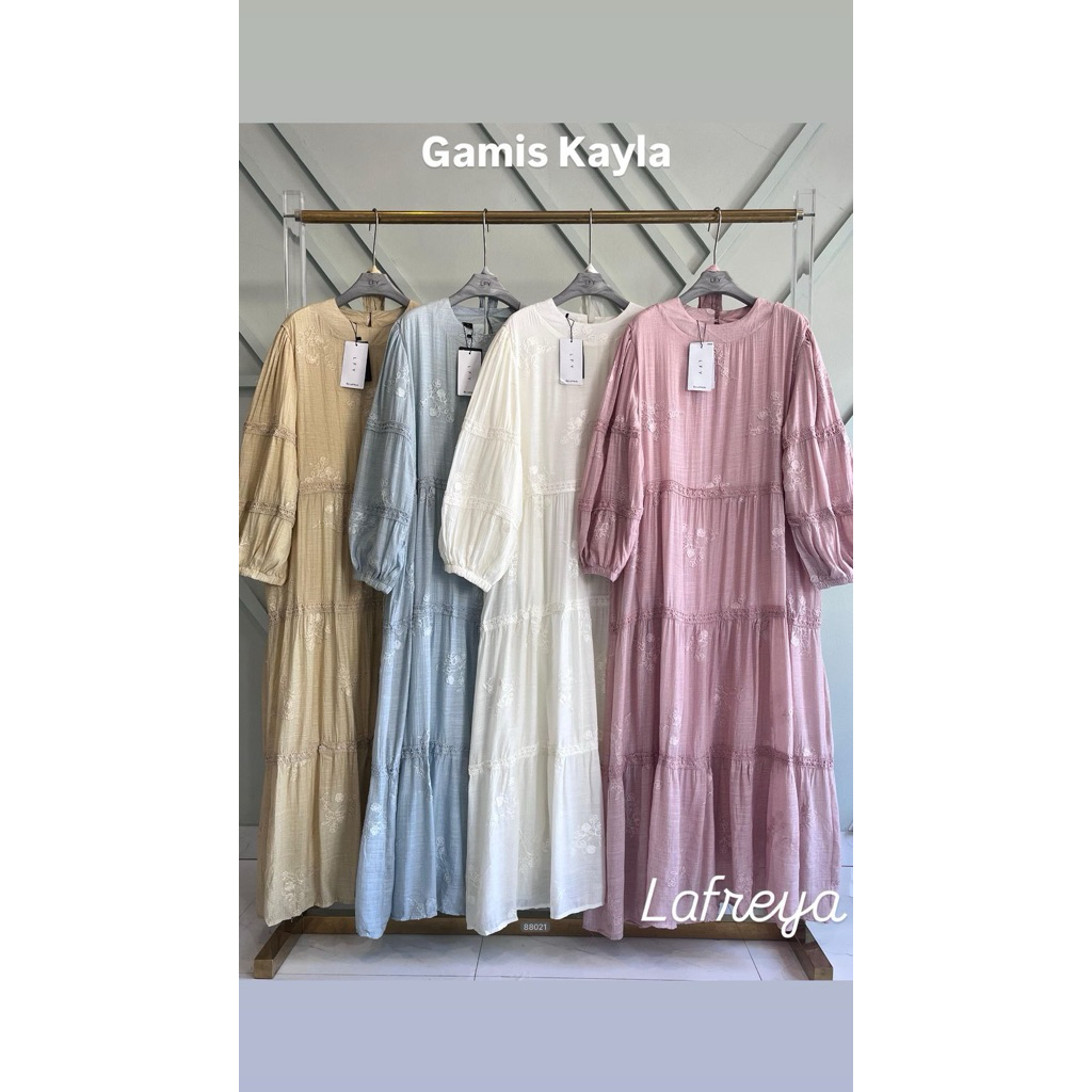 Dress Lafreya Kayla premium LFY Katun bordir All size