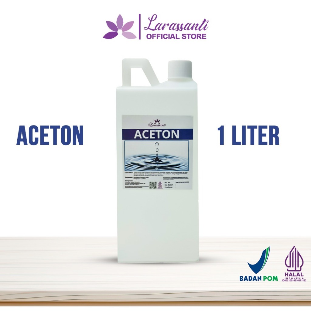 LARASSANTI - ACETON 1 Liter - ACETON MURNI RESMI BPOM