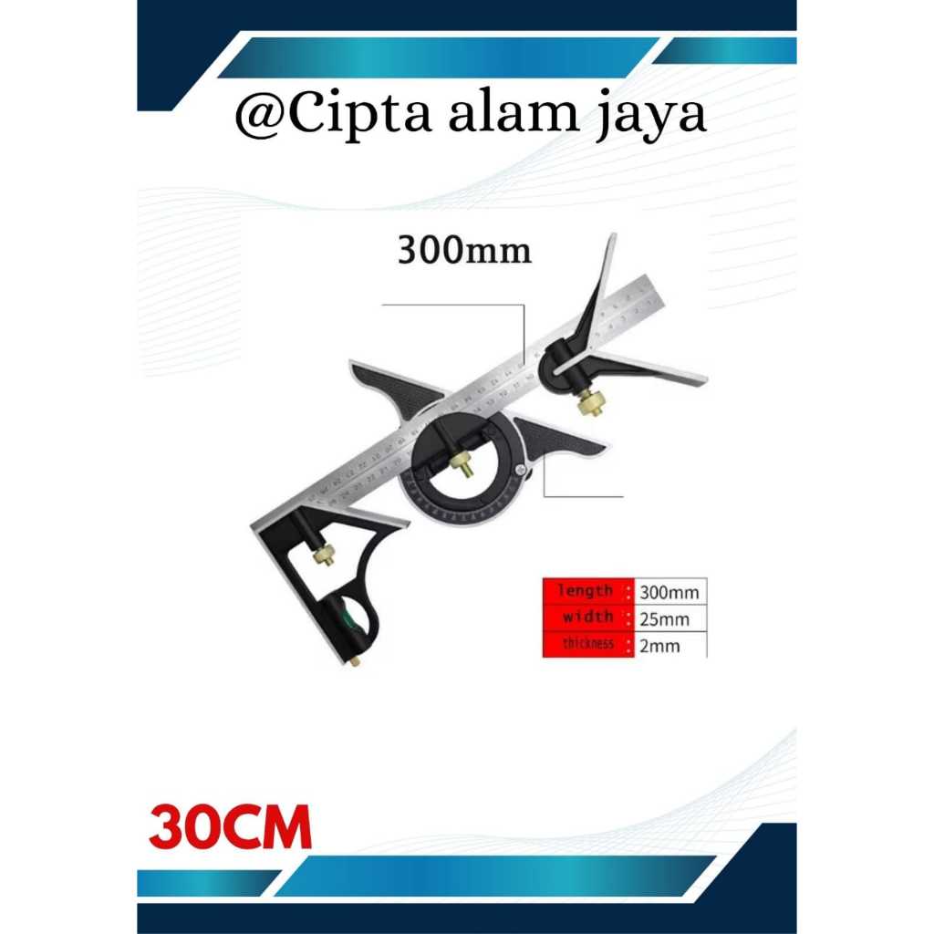 Penggaris Mistar Siku Kombinasi