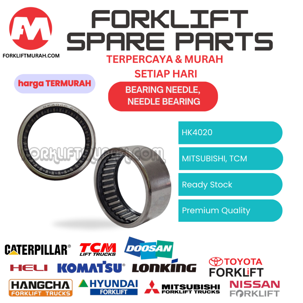 BEARING NEEDLE, NEEDLE BEARING SPAREPART FORKLIFT MITSUBISHI, TCM HK4020