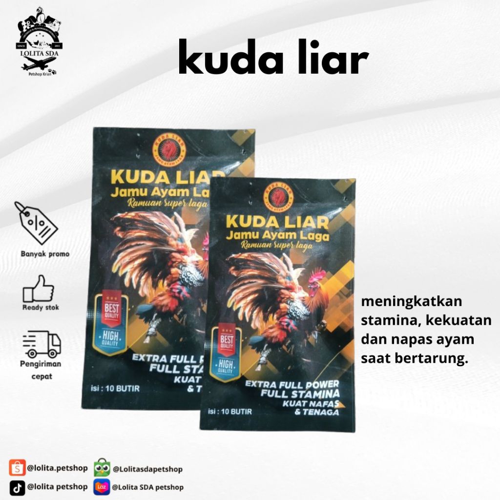 JAMU AYAM SUPER LAGA SACHET KUDA LIAR RAMUAN AYAM SUPER LAGA STAMINA VITAMIN HEWAN