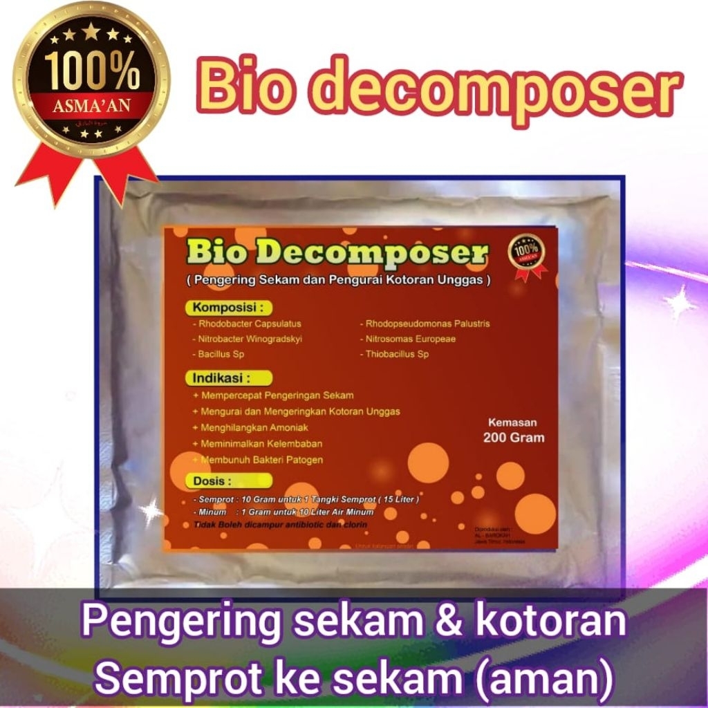 Bio decomposer pengering sekam dan kotoran