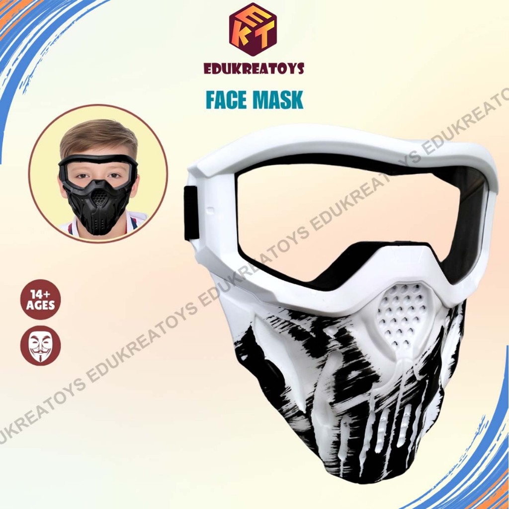 Masker topeng skull wgb wgg full face kacamata goggle