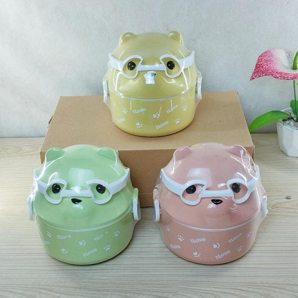 Rantang nasi / Rantang plastik / Kotak makan susun / Kotak makan / Rantang susun 2 / Rantang serbagu