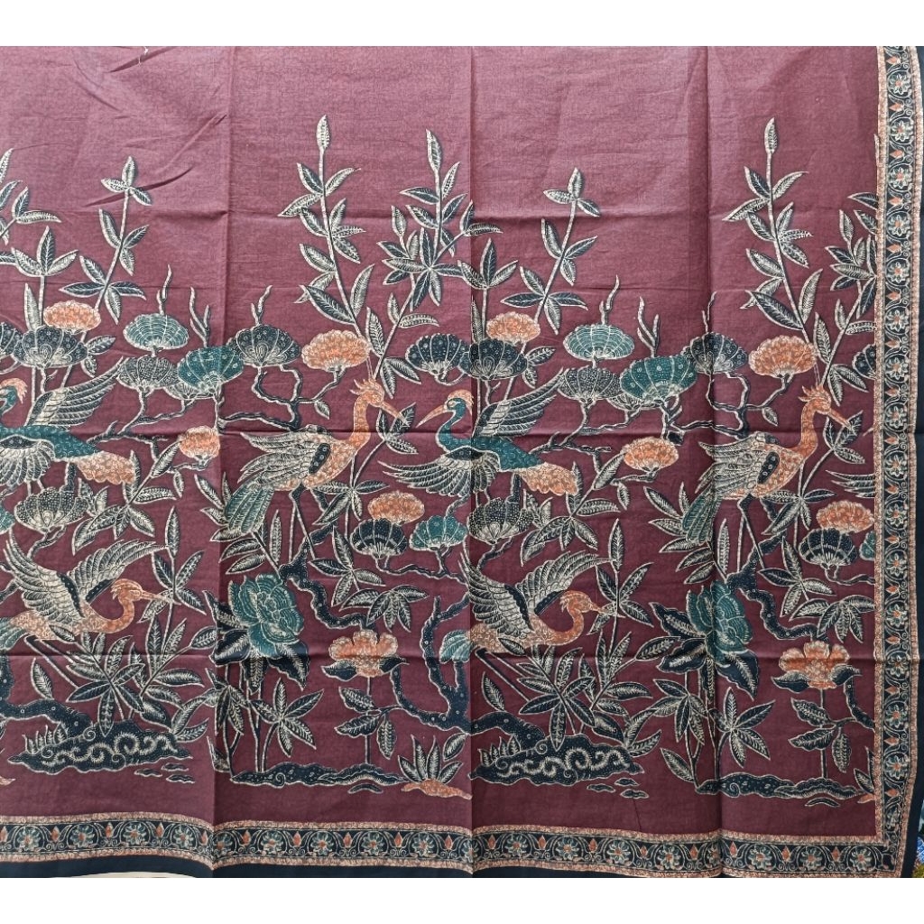 kain batik katun motif bangau batik premium lembut