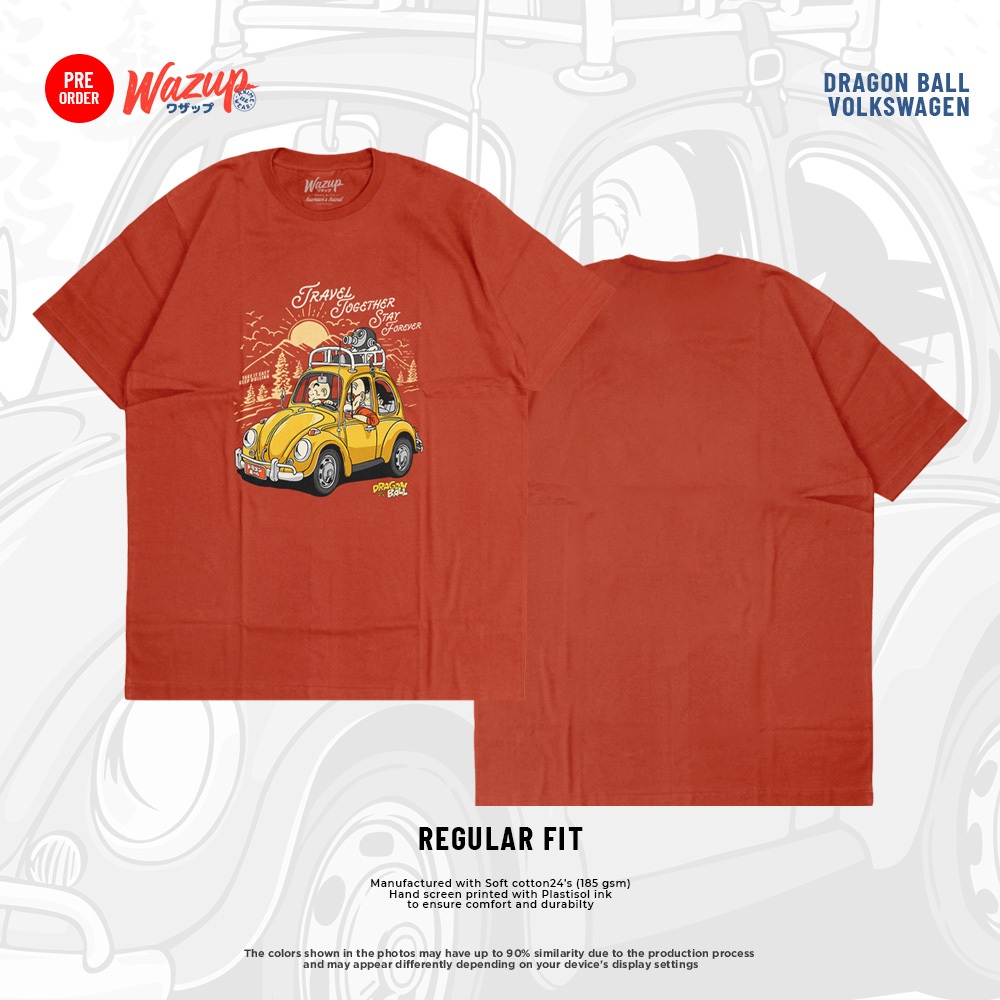 T-SHIRT ANIME DRAGON BALL/T-SHIRT VOLKSWAGEN ANIME/T-SHIRT REGULAR DAN BOXY/100% COTTON