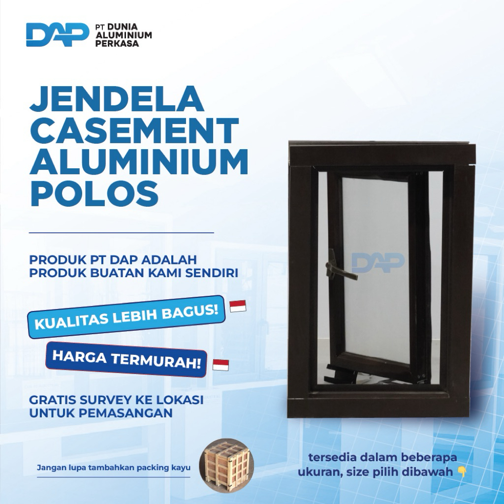 Jendela Aluminium uk 30 x 120 - Jendela Kaca Rumah Kantor Toko Kamar Mandi Restoran DLL