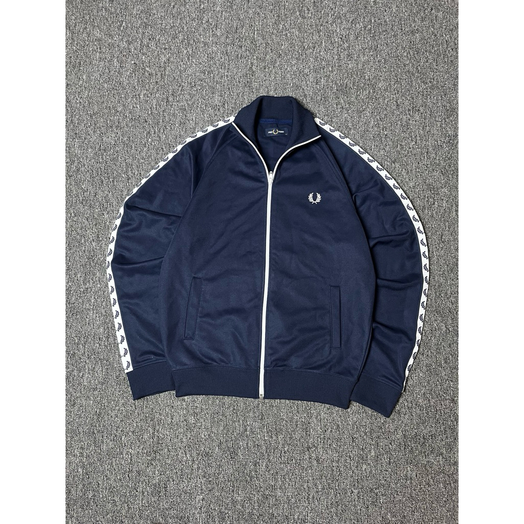 fred perry tracktop taped dark navy