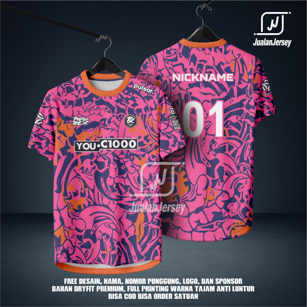 JERSEY PRX PAPER REX 2026 VALORANT MASTER MADRID GRATIS CUSTOM NAMA DAN NOMOR