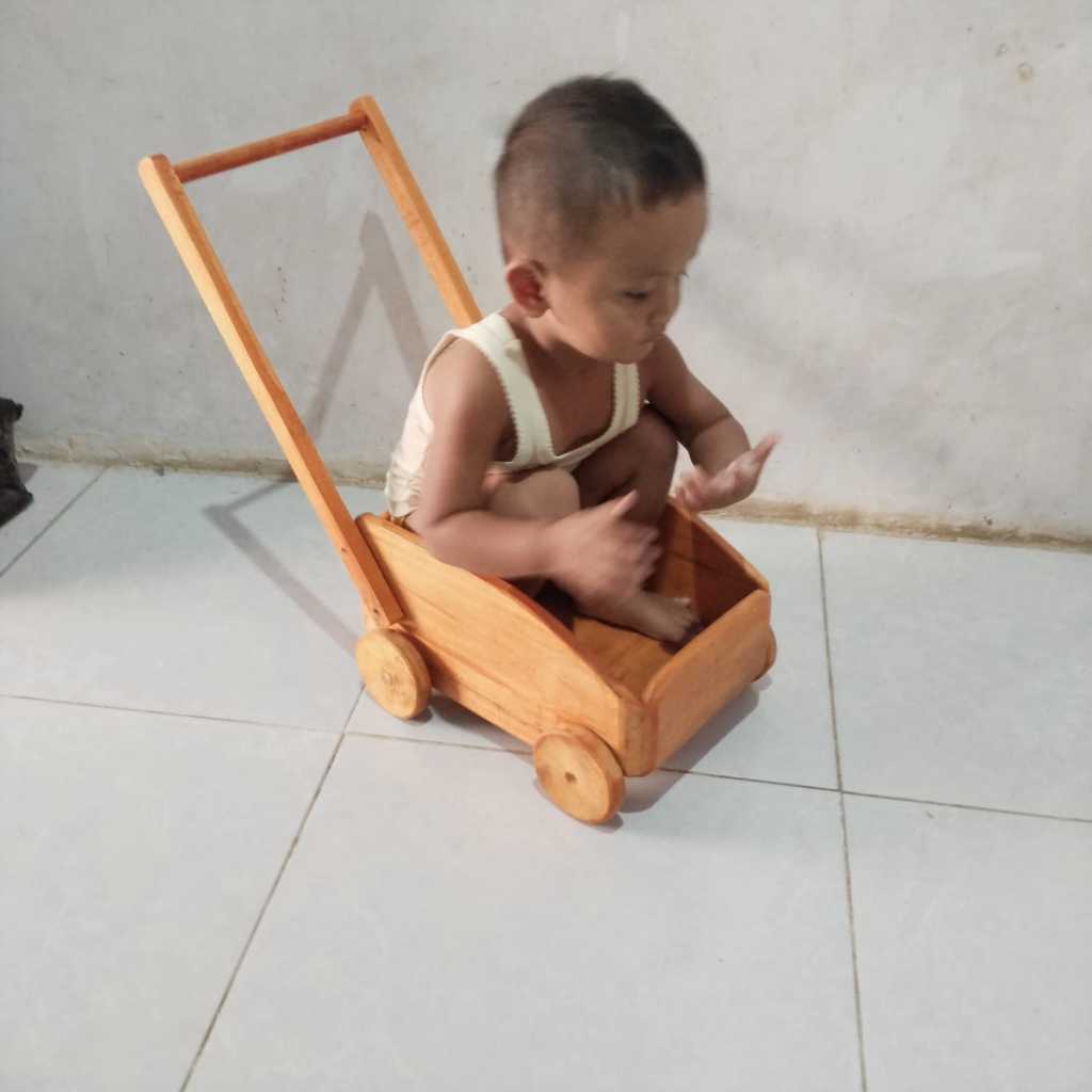 kereta dorong anak mainan kereta dorong anak dari kayu