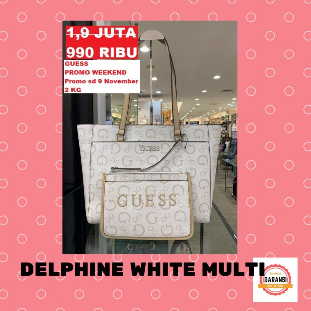 Tas Guess wanita seri DELPHINE tote bag 100% original store