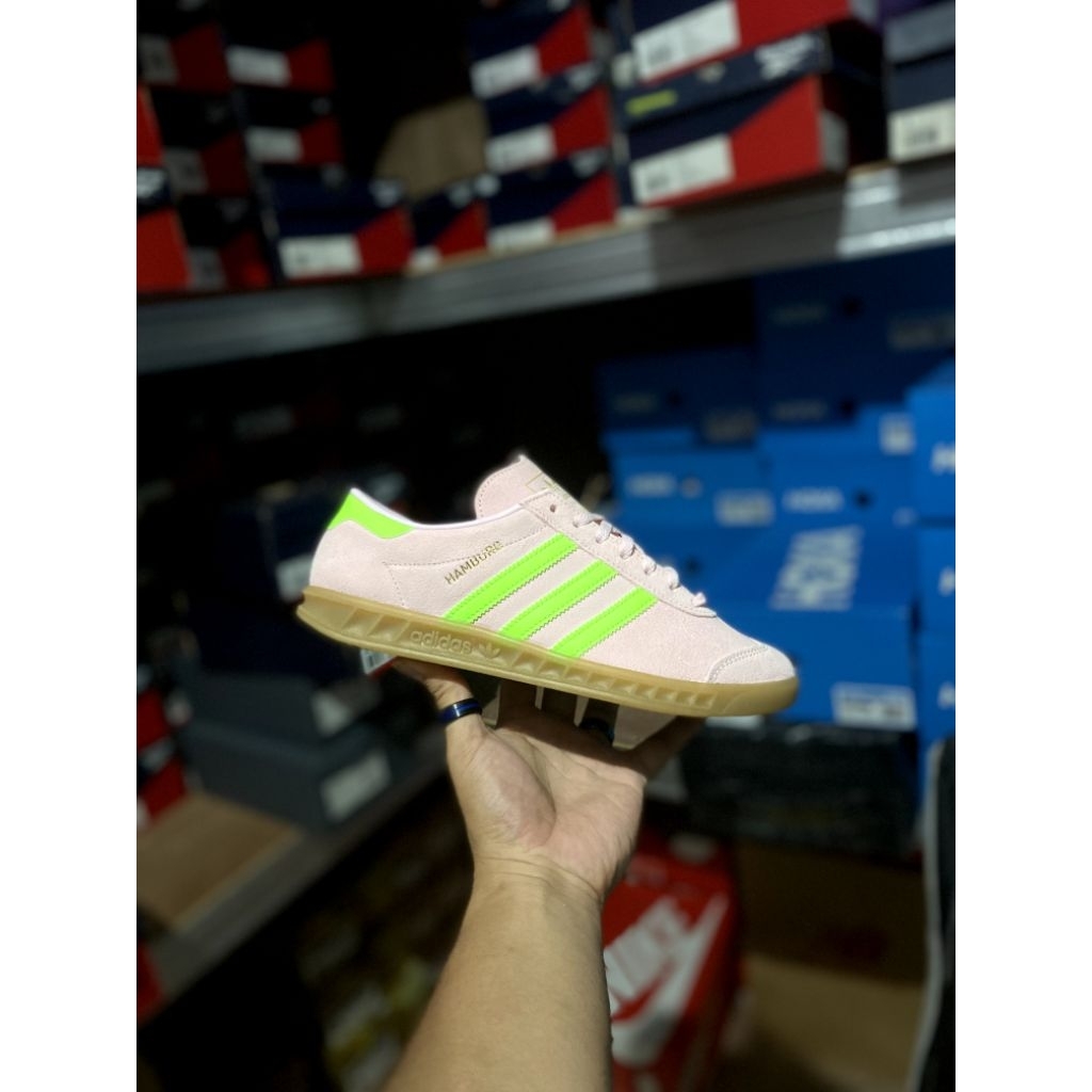 SEPATU SNEAKERS CASUAL ADIDAS HAMBURG WOMEN PINK ORIGINAL 100% BNIB RESMI
