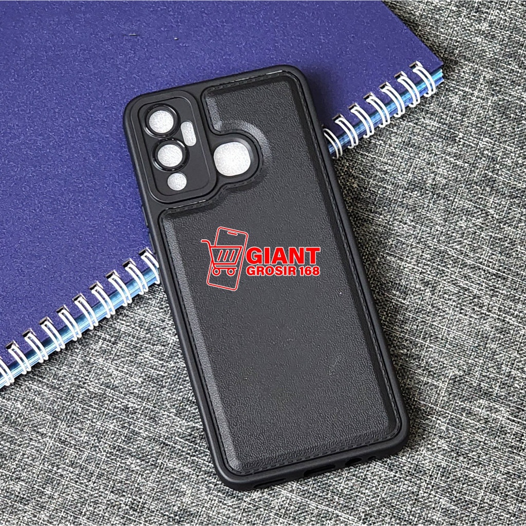 CASE INFINIX HOT 12 PLAY INFINIX HOT 12 PRO INFINIX HOT 20 PLAY CASE LEATHER PRO CAMERA BLACK SOFTCA