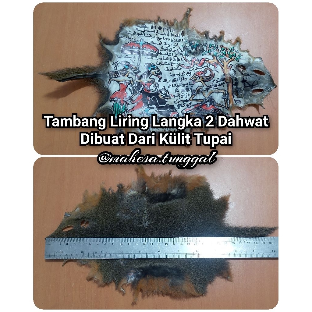 LukisanTambangLiring Langka, Dibuat Dari Kulit Tupai Menggunakan 2 Dah-wat