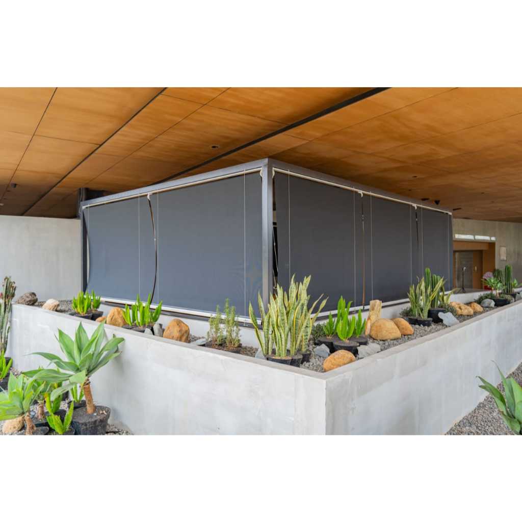 ONNA Suntex Blind Tirai Outdoor Penahan Angin Minimalis Modern (Ukuran Custom)