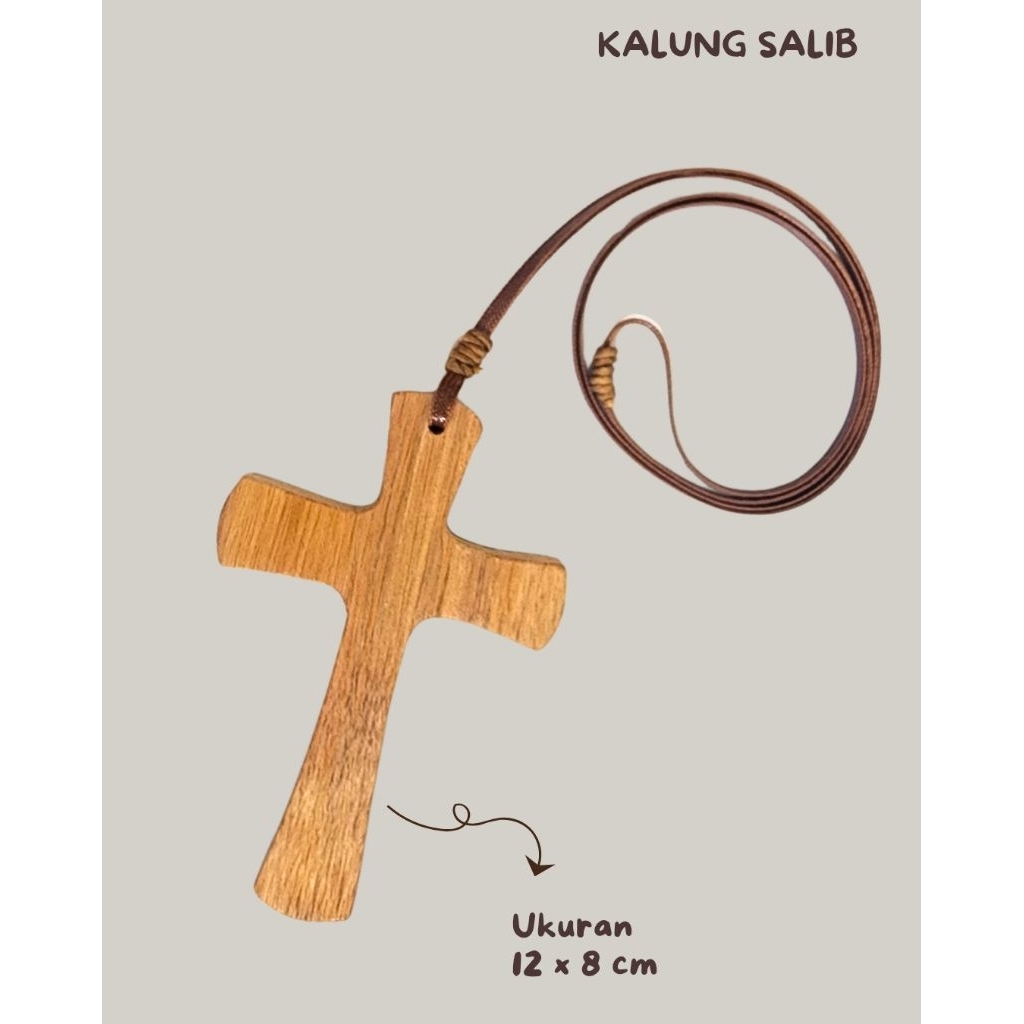 Kalung Salib Kayu