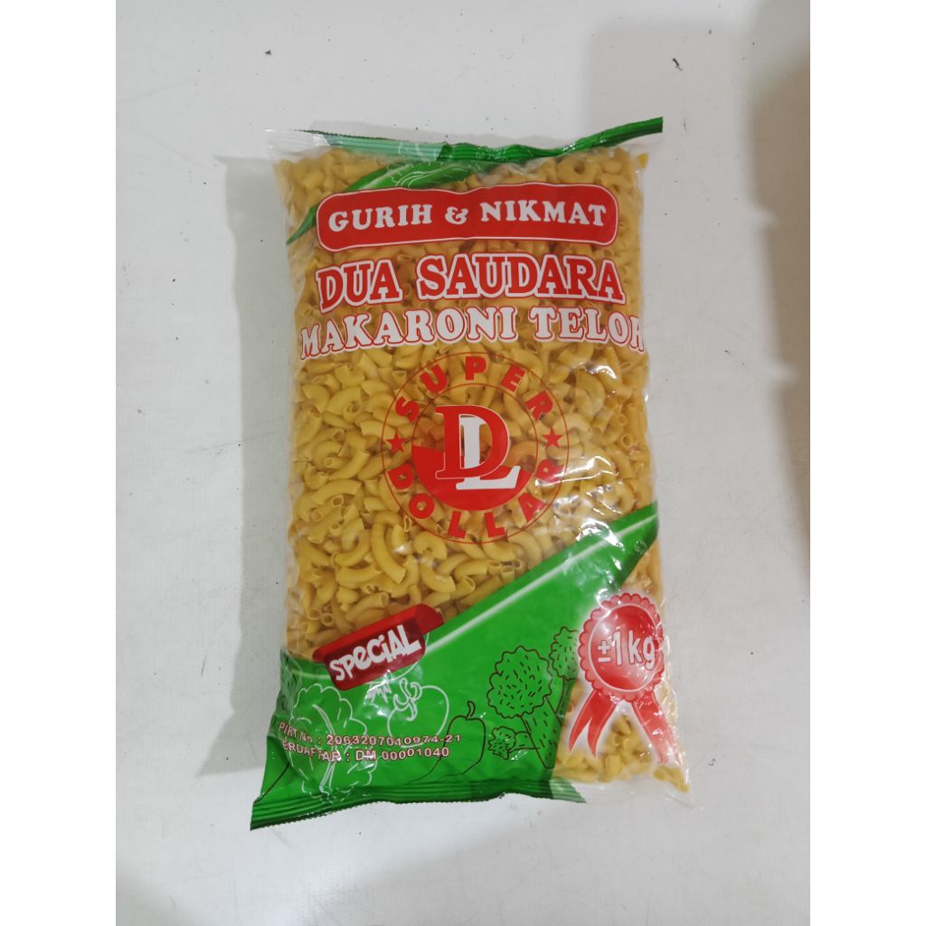 Dua saudara Makaroni Telor / Makaroni Bantat 1kg