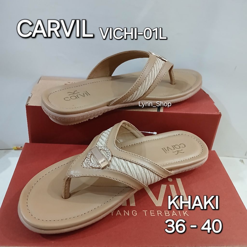 CARVIL VICHI-01L #New Sandal Jepit Casual Wanita Carvil 36-40 100% ORI